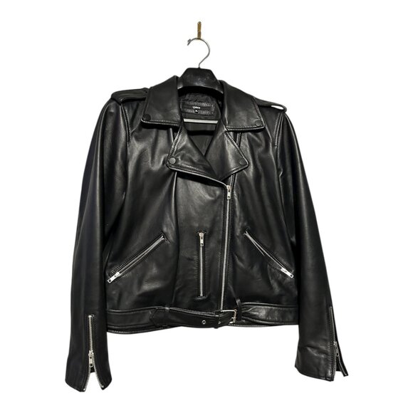 Quince Black Leather Moto Jacket XL - Picture 7 of 11